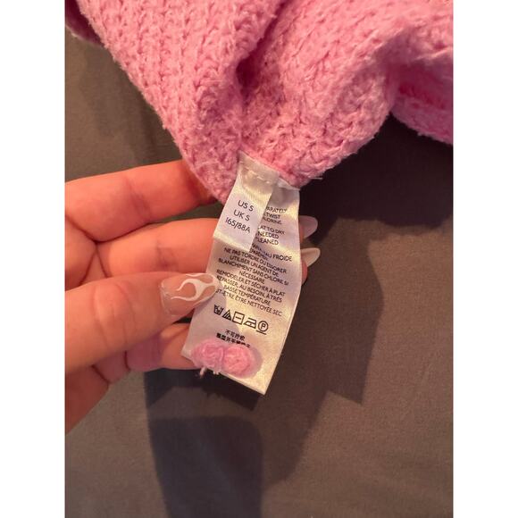 Pilcro Oversized Cowl Neck Pink Soft Sweater Cuffed Sleeves Small - Picture 5 of 6